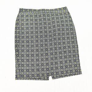 J. Crew The Pencil Skirt Patterned Straight Back Slit Size 4